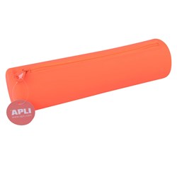 APLI Kids Etui Silikon Soft Touch rund orange - flexibel und wasserfest