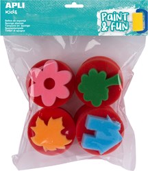 APLI Kids Jumbo Schwammstempel - Kreatives Stempelset für Kinder