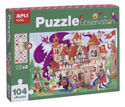 APLI Kids APLI - Castle Observe Puzzle 104-teilig 5x5cm (654x415mm)