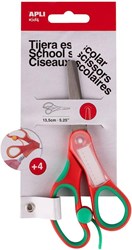 APLI Kids Schulschere rot 13,5 cm mit Namensetikett - Kinderschere