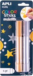 APLI Kids APLI - Verfsticks 6G Metallic Goud & Zilver 6 stuks