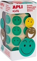Apli Apli Verwijderbare Stickers Smile 20 mm Groen