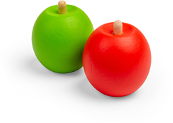 BigJigs jouet en bois pomme rouge verte fruit