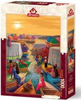 Art Puzzle Puzzle Flower Harbor - 1000 Teile buntes Puzzlevergnügen-2