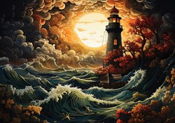 Art Puzzle Lighthouse in a Storm - 1500 Teile