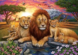 Art Puzzle puzzle Lion Family - 1000 pièces puzzle animaux