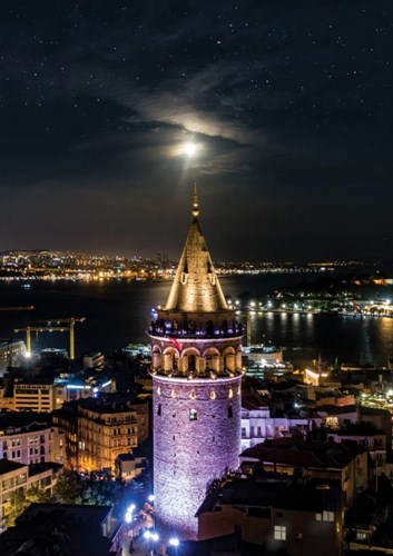 Art Puzzle Puzzle Neon Galata Tower 1000 Teile Puzzlespiel