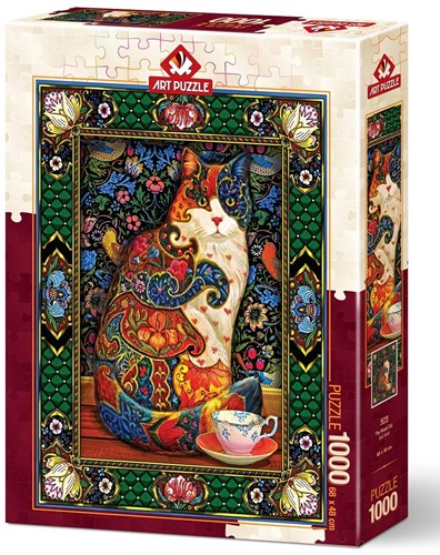 Art Puzzle Puzzle The Royal Cat - 1000 Teile - buntes Katzenmotiv-2