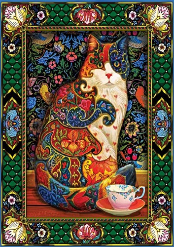Art Puzzle Puzzle The Royal Cat - 1000 Teile - buntes Katzenmotiv