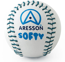 Aresson balle de rounders Softy blanche - balle d'entraînement pour enfants