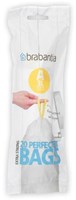 Brabantia Müllbeutel PerfectFit A 3L weiß - 20 Stück mit Zugband