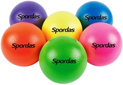 Spordas balles en mousse set néon - 6 pièces 16cm pour intérieur et extérieur