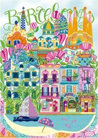 Educa Puzzle Barcelona Car Pintos 1000 Teile Erwachsene