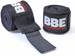 BBE Boxing bandes de boxe noires 4,5m - Protection et confort