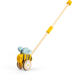 BigJigs Holz Schiebestab Biene - Lauflernwagen für Kleinkinder und Kinder