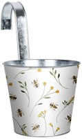 Esschert Design pot de fleurs avec crochet motif abeille pour balcon et jardin