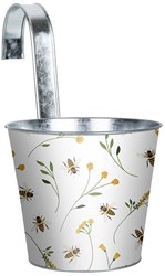 Esschert Design Blumentopf mit Haken Bienenmotiv für Balkon und Garten