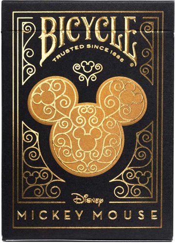 Bicycle Spielkarten Disney Mickey Mouse Black Gold - Premium Pokerkarten