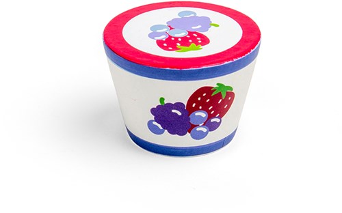 BigJigs pot de yaourt en bois jouet - accessoire de jeu sain