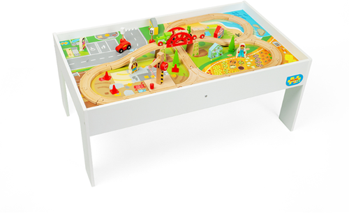 BigJigs circuit de train en bois - table de jeu et d'activités pour enfants
