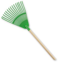 Androni Giocattoli râteau à feuilles jouet avec manche en bois - jardinage