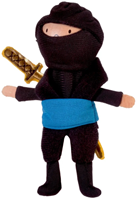 Fiesta Crafts >Blue Ninja Finger Puppet (6)