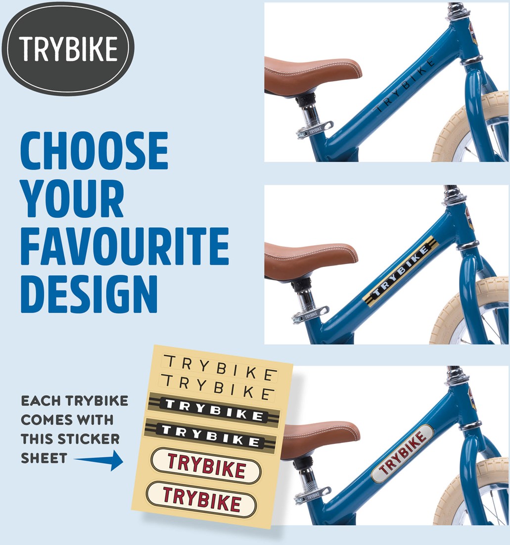 Deux roues Trybike bleu vintage en acier Planet Happy