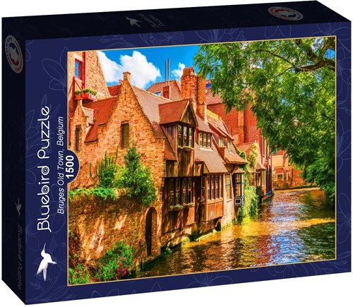 Bluebird Puzzle Bruges Old Town, Belgium - 1,500 pieces-2