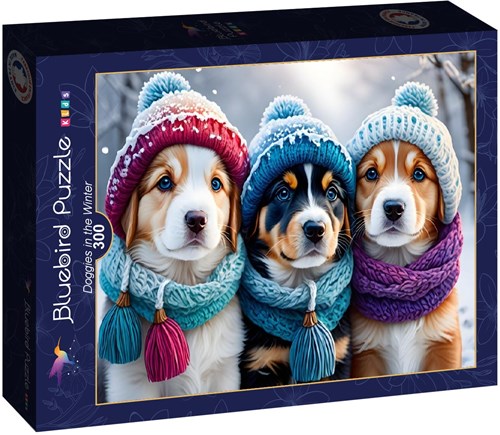 Bluebird Puzzle Puzzle Doggies in the Winter - 300 Teile Winterspaß-2