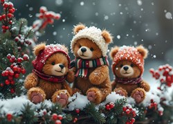 Bluebird Puzzle Puzzle Little Bears in the Snow 300 Teile Karton
