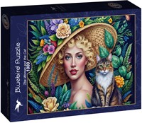 Bluebird Puzzle Kunst Puzzle Frau und Katze 1000 Teile Karton-2