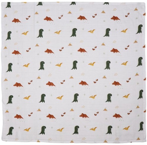Tryco Musselin Starterset Babytextilien mit Dinosaurier-Print 12-teilig-2