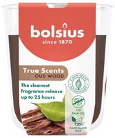Bolsius bougie parfumée verre parfumé Oud Wood ambiance luxe 80h de combustion
