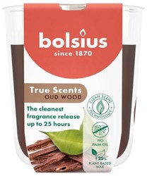 Bolsius bougie parfumée verre parfumé Oud Wood ambiance luxe 80h de combustion