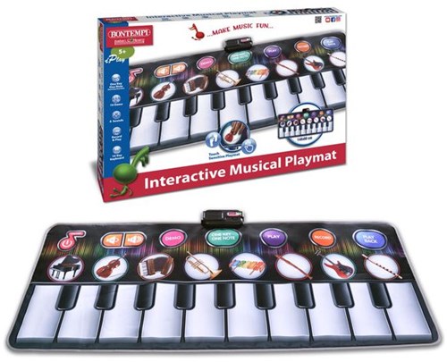 Bontempi tapis de jeu musical électronique - tapis interactif 148x60 cm