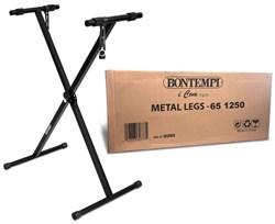 Bontempi support clavier avec pieds en métal noir réglable