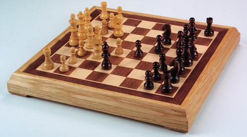 Longfield Games Schachspiel mit Intarsien 40 cm