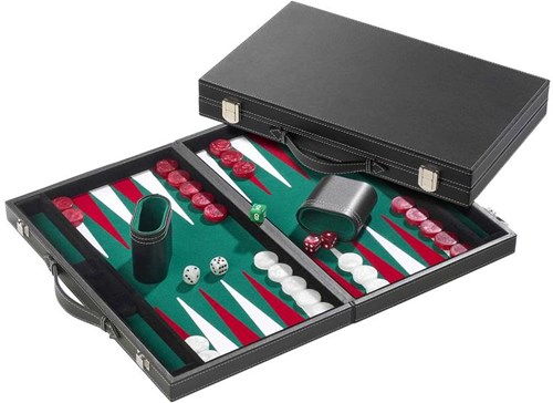 Philos Backgammon-Koffer, groß, Standard