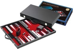 Philos Étui de backgammon moyen standard (rouge)