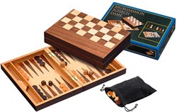 Philos Schach und Backgammon Set Holzkassette Feld 32 mm Königshöhe 65 mm