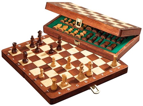 Philos Reis Schaak Kassette De Luxe Veld 30 mm, Koningshoogte 48 mm Magnetisch