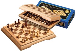 Cassette d'échecs Philos Reis Champ 17 mm, hauteur roi 25 mm magnétique