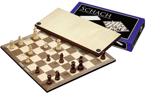 Philos-Schachspiel, quadratisches Feld 40 mm, Königshöhe 62 mm