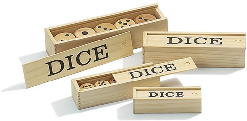 Philos Holzwürfel Set D6 30mm (5 Stück)