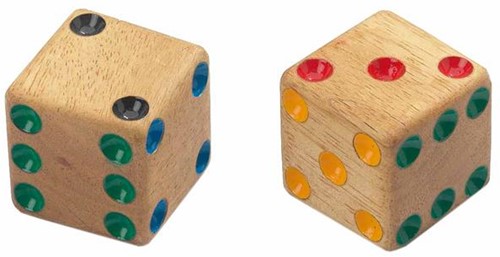 Philos Holzwürfel-Set D6 40 mm (4 Stück)