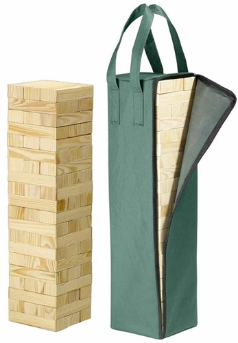 Philos 3310 - Party Wackelturm 60 cm hoch, mit 60 Spielsteinen und Tragetasche