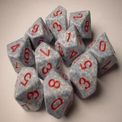 Chessex Air Speckled D10 Dobbelsteen Set (10 stuks)