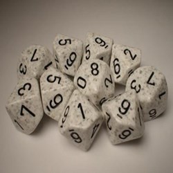 Chessex Arctic Camo Speckled D10 Dobbelsteen Set (10 stuks)