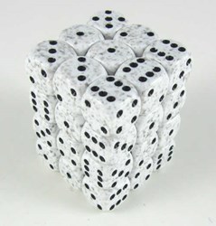 Chessex Arctic Camo Speckled D6 12mm Dobbelsteen Set (36 stuks)