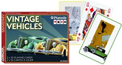 Piatnik Vintage Vehicles-Spielkarten – Doppeldecker